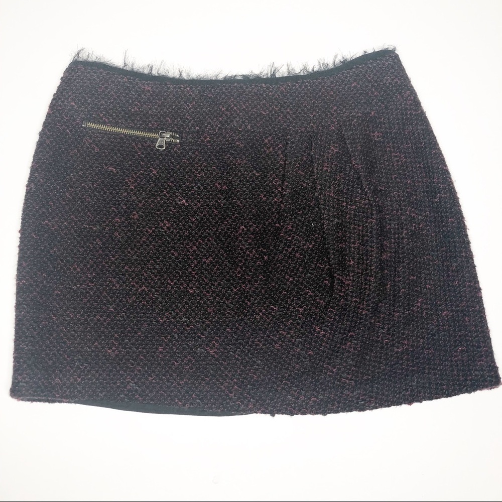 Nanette Lepore Wool Blend Textured Mini Skirt 6